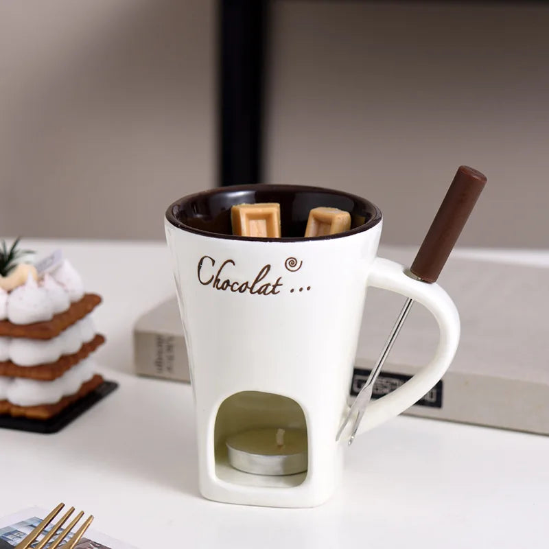 ChocoTaza Deluxe — Fondue de Chocolate para Momentos Dulces y Cálidos ☕💖