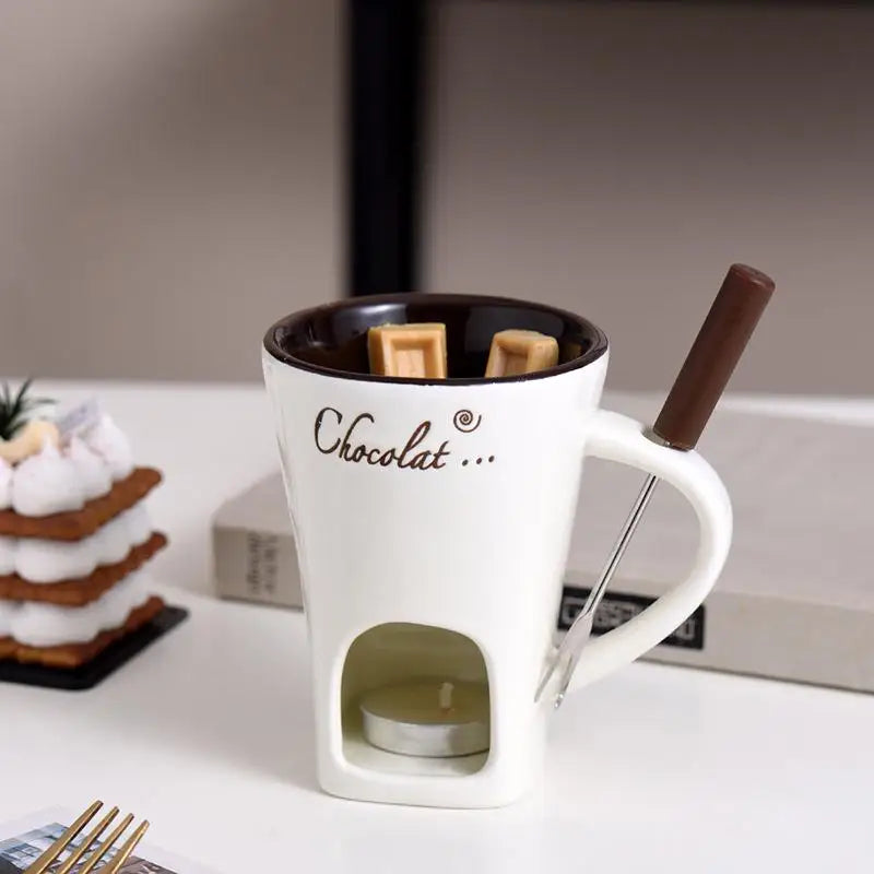 ChocoTaza Deluxe — Fondue de Chocolate para Momentos Dulces y Cálidos ☕💖