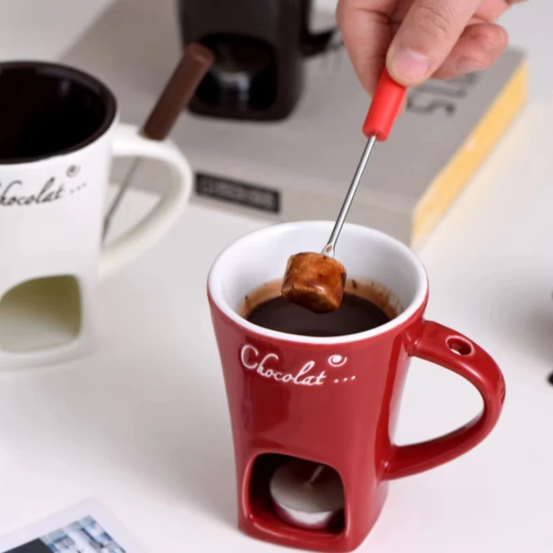 ChocoTaza Deluxe — Fondue de Chocolate para Momentos Dulces y Cálidos ☕💖